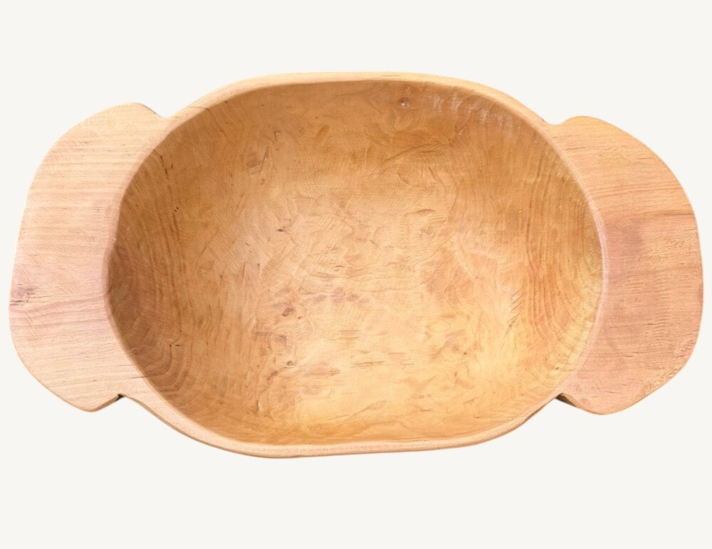 etúHOME Vintage Bread Dough Bowl Small Wood 21.75" Hungary REY821AN9
